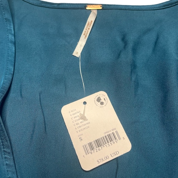 Free People Front Twist Satin Crop Top - Picture 7 of 11